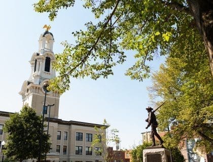 Lawrence City Hall and Spanish War Veteran Monument