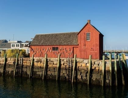 Motif Number 1, a Replica of a Former Red Fishing ShackLocated on Bradley Wharf in the Harbor Town of Rockport, MA