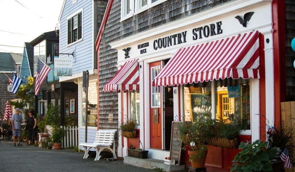 Exterior of Bearskin Neck Old Country Store in Rockport MA