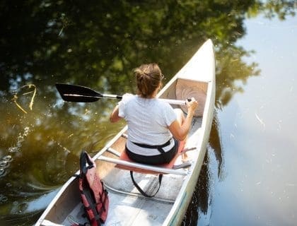 Woman in Canoe in the Ipswich River