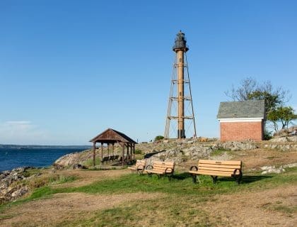 View of Marblehead Lighthouse at Chandler Hovey Park