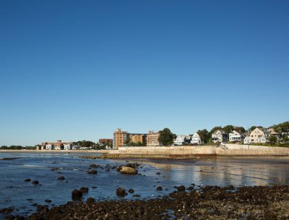 View of Lynn MA from the Beach in Red Rock