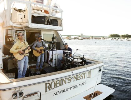 Musicians Performing on the Back of a Boat called the Robin's Nest in Newburyport MA