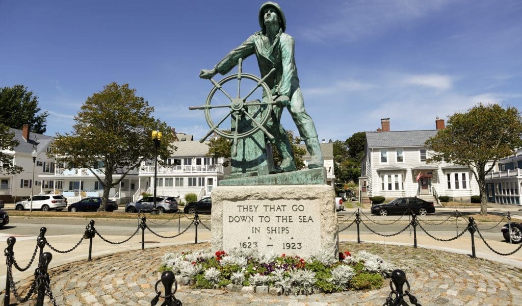 Gloucester MA Man at the Wheel Statue