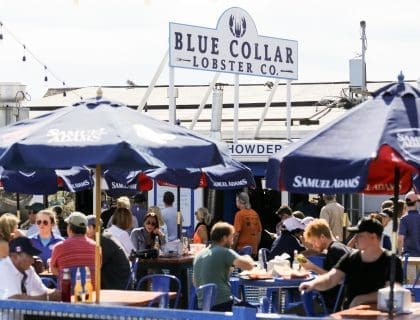 Blue Collar Lobster Co Sign Gloucester House Pub in Gloucester MA