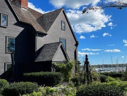The House of the Seven Gables on a bright blue sunny day