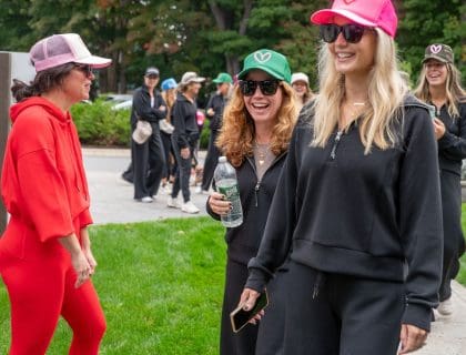 Women socializing at a work event