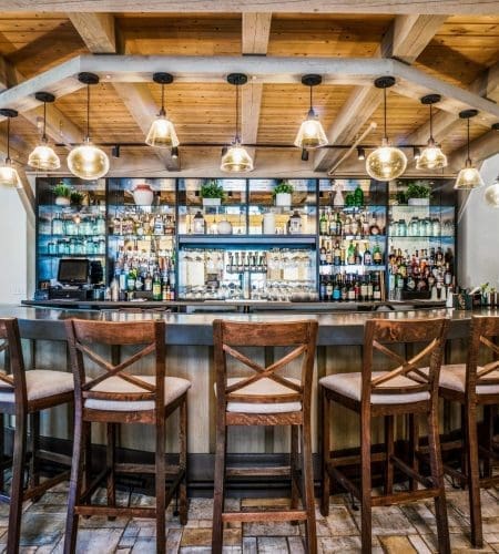The bar at The Grove at Briar Barn Inn in Rowley, Massachusetts