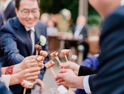 Guests with Hors d'oeuvres