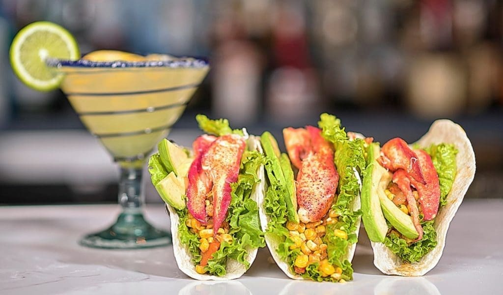 Tacos and a margarita at Seaglass restaurant