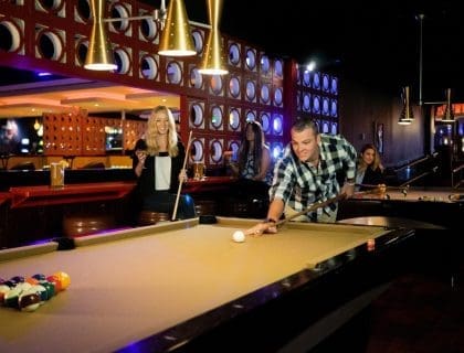 A man playing pool at King's