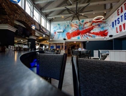 Interior of Finz Bar & Grill in Salem, MA