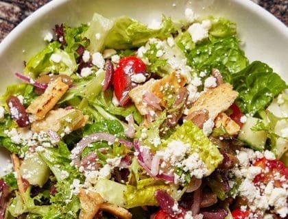 Greek Salad at Burtons Bar and Grill