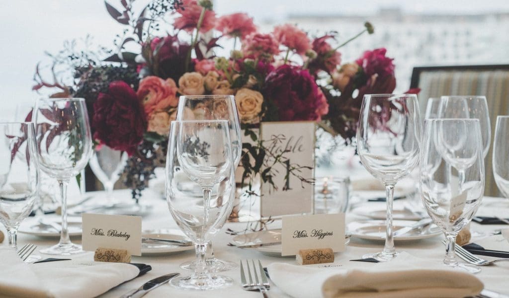 Wedding Tablescape at Davio's